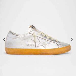 Golden Goose
Superstar Metallic Leather Low-Top Sneakers. Brand New!